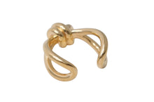 Load image into Gallery viewer, BOTTEGAVENETA ボッテガヴェネタ ノットリング 815946VAHU08120 シルバー925 ゴールド サイズ7.5号 表記サイズ13 美品 中古 4b001297