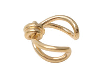 Load image into Gallery viewer, BOTTEGAVENETA ボッテガヴェネタ ノットリング 815946VAHU08120 シルバー925 ゴールド サイズ7.5号 表記サイズ13 美品 中古 4b001297