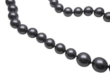 Load image into Gallery viewer, CHANEL シャネル 6連 パールネックレス A14C刻印 ココマーク メタリック フェイクパール グレー ブラック系 美品 中古 4b001298