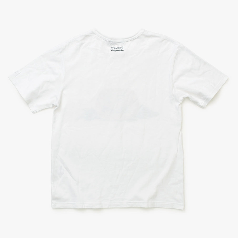 OriginalFake × KAWS オリジナルフェイク × カウズ T-Shirt ホワイト オレンジ コットン100% 美品 中古 4a001299