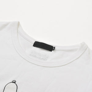 OriginalFake × KAWS オリジナルフェイク × カウズ T-Shirt ホワイト オレンジ コットン100% 美品 中古 4a001299