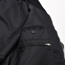 Load image into Gallery viewer, 極美品 PRADA プラダ 21AW Nappa Leather Bomber Jacket ボンバージャケット MA-1 UPW399 ナッパレザー ブラック 中古 4b012997