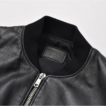 Load image into Gallery viewer, 極美品 PRADA プラダ 21AW Nappa Leather Bomber Jacket ボンバージャケット MA-1 UPW399 ナッパレザー ブラック 中古 4b012997