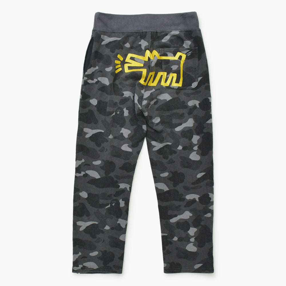 A BATHING APE アベイシングエイプ KITH キース スウェットパンツ グレー イエロー サイズS 美品 中古 4a001300