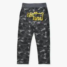 画像をギャラリービューアに読み込む, A BATHING APE アベイシングエイプ KITH キース スウェットパンツ グレー イエロー サイズS 美品 中古 4a001300
