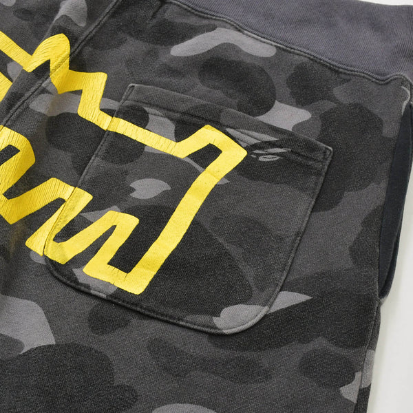 A BATHING APE KITH Sweatpants Gray Yellow Size S Good Condition Used 4a001300