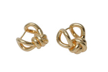 Load image into Gallery viewer, 極美品 BOTTEGAVENETA ボッテガヴェネタ ノット フープピアス 815945VAHU08120 重量約17.3g Ag925刻印 シルバ−925 GP 中古 4b001301