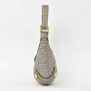 [USED/中古]LOEWE ロエベ ショルダーバッグ シルバー キャンバス レザー ゴールド金具 Bランク 中古 4b013018