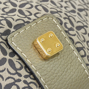 [USED/中古]LOEWE ロエベ ショルダーバッグ シルバー キャンバス レザー ゴールド金具 Bランク 中古 4b013018