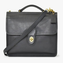 Load image into Gallery viewer, COACH コーチ メトロポリタン ウィリス 2WAY ショルダーバッグ 9927 ブラック カーフ ゴールド金具 美品 中古 4b013034