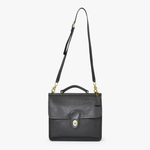 COACH コーチ メトロポリタン ウィリス 2WAY ショルダーバッグ 9927 ブラック カーフ ゴールド金具 美品 中古 4b013034