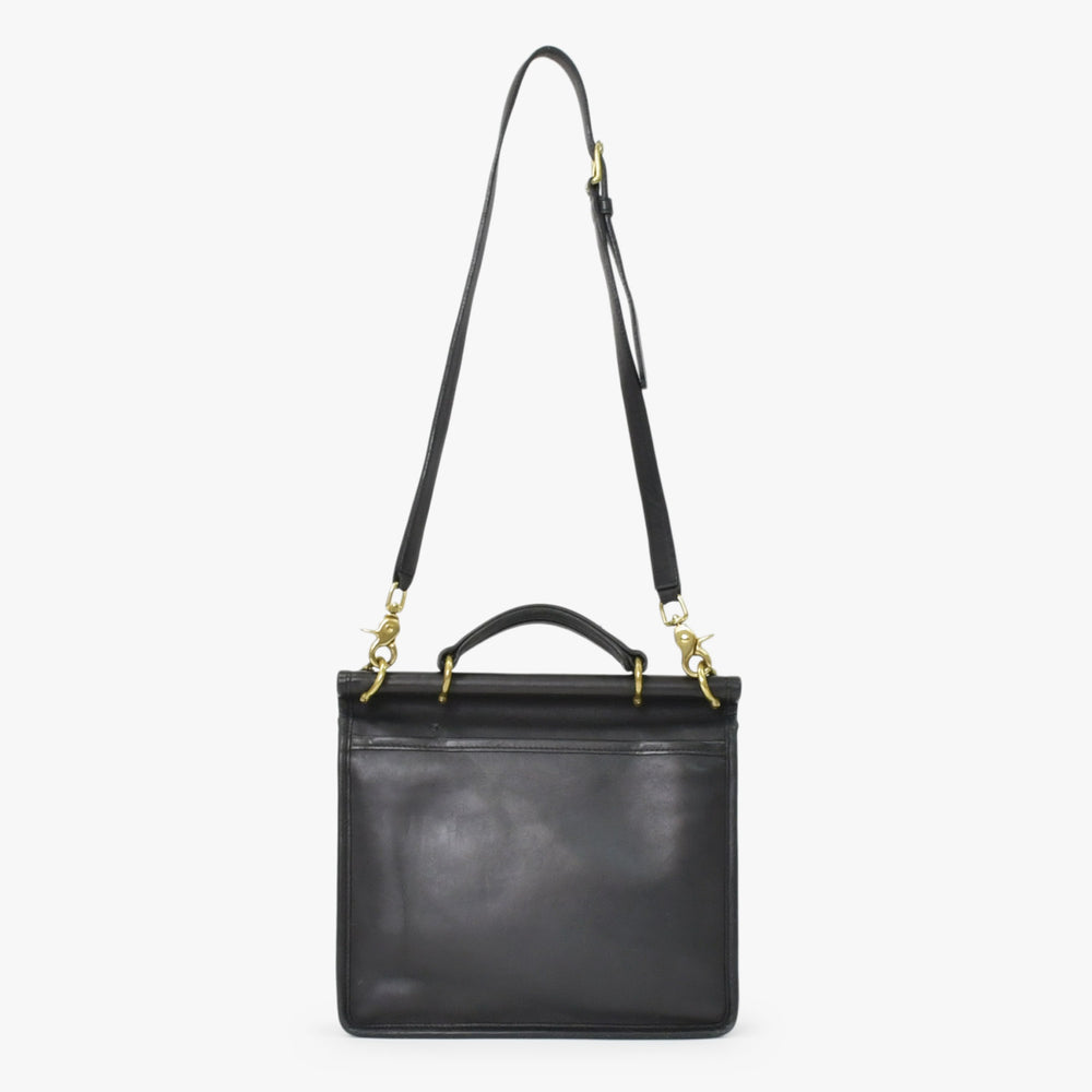 COACH コーチ メトロポリタン ウィリス 2WAY ショルダーバッグ 9927 ブラック カーフ ゴールド金具 美品 中古 4b013034