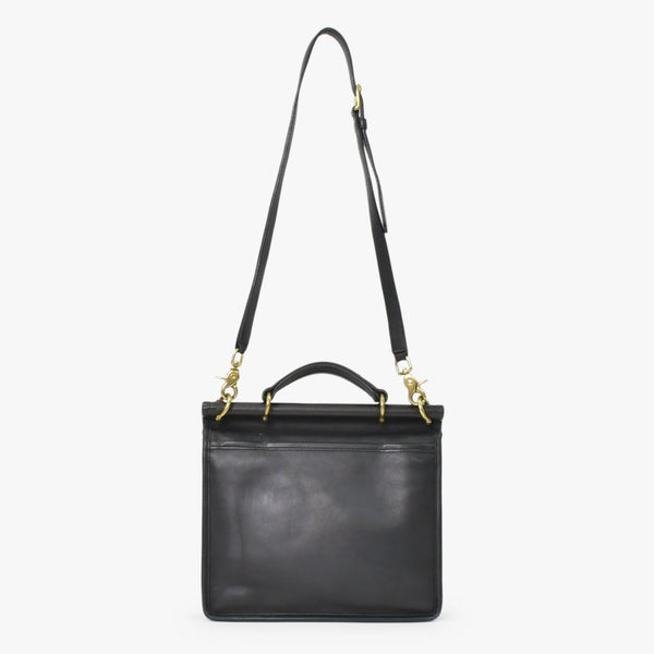 COACH コーチ メトロポリタン ウィリス 2WAY ショルダーバッグ 9927 ブラック カーフ ゴールド金具 美品 中古 4b013034