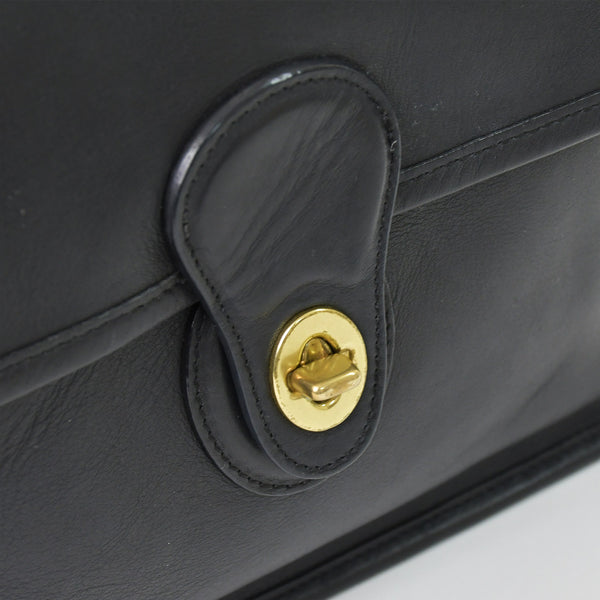 COACH コーチ メトロポリタン ウィリス 2WAY ショルダーバッグ 9927 ブラック カーフ ゴールド金具 美品 中古 4b013034