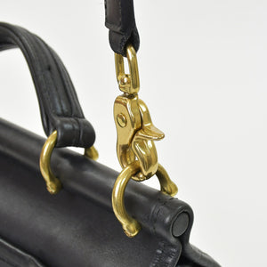 COACH コーチ メトロポリタン ウィリス 2WAY ショルダーバッグ 9927 ブラック カーフ ゴールド金具 美品 中古 4b013034