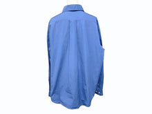 Load image into Gallery viewer, MIUMIU ミュウミュウ ポプリン 長袖ボタンダウンシャツ MK1626 サイズ40 ブルー オーバーサイズ ロゴ刺繍 美品 中古 4b001308