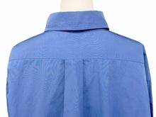 Load image into Gallery viewer, MIUMIU ミュウミュウ ポプリン 長袖ボタンダウンシャツ MK1626 サイズ40 ブルー オーバーサイズ ロゴ刺繍 美品 中古 4b001308