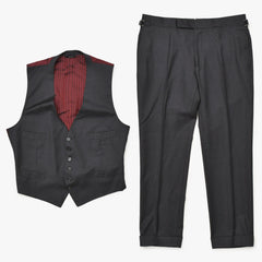TOM FORD トムフォード パンツ ベスト セットアップ OR0022 61004Z グレー ファブリック サイズ7-52R 美品 中古 4b012704