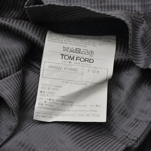 TOM FORD トムフォード パンツ ベスト セットアップ OR0022 61004Z グレー ファブリック サイズ7-52R 美品 中古 4b012704