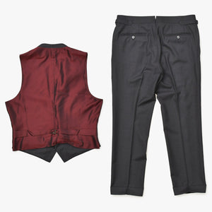TOM FORD トムフォード パンツ ベスト セットアップ OR0022 61004Z グレー ファブリック サイズ7-52R 美品 中古 4b012704