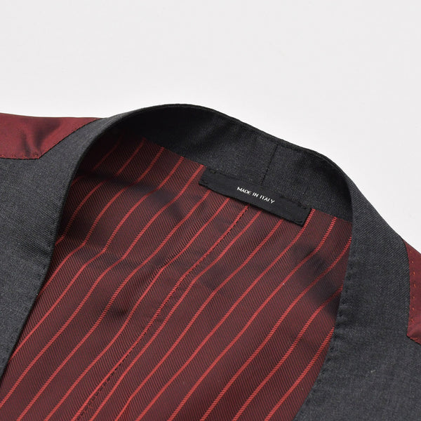TOM FORD トムフォード パンツ ベスト セットアップ OR0022 61004Z グレー ファブリック サイズ7-52R 美品 中古 4b012704