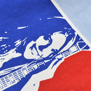 新品未使用 HYSTERIC GLAMOUR ヒステリックグラマー GUITAR PLAYER ギタープレイヤー タンクトップ 02241CR01 サイズS ブルー 中古 4b013305