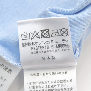 新品未使用 HYSTERIC GLAMOUR ヒステリックグラマー GUITAR PLAYER ギタープレイヤー タンクトップ 02241CR01 サイズS ブルー 中古 4b013305