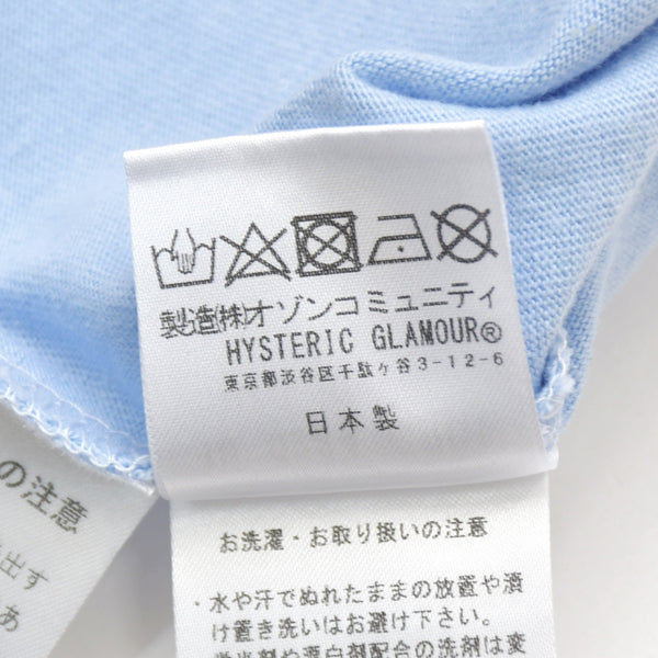 新品未使用 HYSTERIC GLAMOUR ヒステリックグラマー GUITAR PLAYER ギタープレイヤー タンクトップ 02241CR01 サイズS ブルー 中古 4b013305