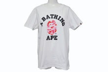 画像をギャラリービューアに読み込む, A BATHING APE アベイシングエイプ 半袖Tシャツ サイズ レディースS ピンクカモ ホワイト コットン ベイプ 美品 中古 4b001331