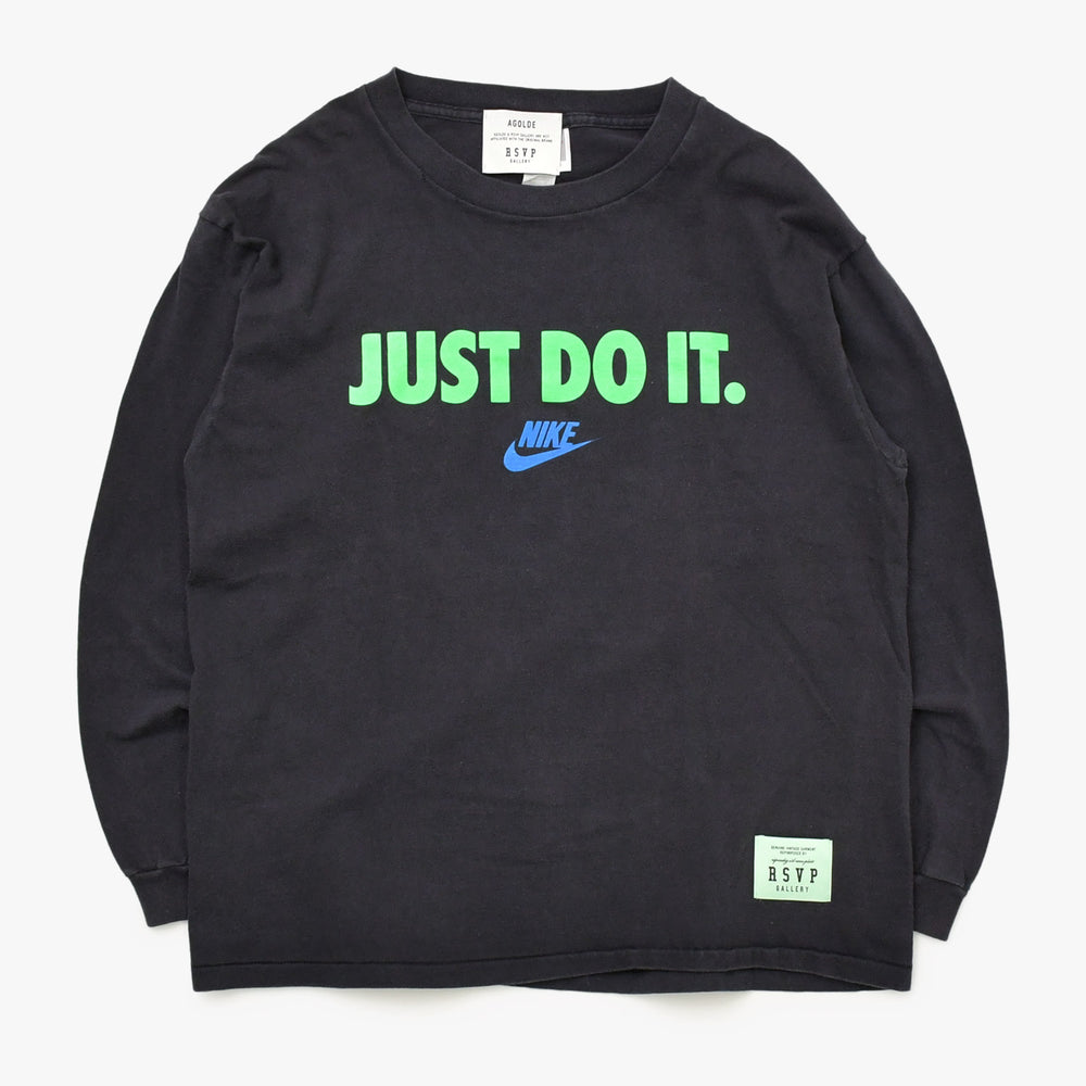RSVP アールエスヴィーピー VINTAGE ヴィンテージ 90's JUST DO IT. NIKE ナイキ 長袖Tシャツ A1036 サイズM ブラック 美品 中古 4b013387