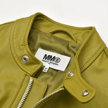 Load image into Gallery viewer, 極美品 Maison Margiela メゾン マルジェラ ZIP LEATHER JACKET レザージャケット S52AM0215 サイズ40 カーキ 中古 4b013476