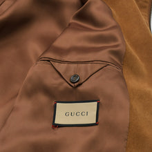 Load image into Gallery viewer, 極美品 GUCCI グッチ カーフジャケット 691063 カーフ ブラウン ジップアップ ブラック金具 中古 4b013480