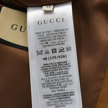 Load image into Gallery viewer, 極美品 GUCCI グッチ カーフジャケット 691063 カーフ ブラウン ジップアップ ブラック金具 中古 4b013480