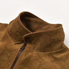Load image into Gallery viewer, 極美品 GUCCI グッチ カーフジャケット 691063 カーフ ブラウン ジップアップ ブラック金具 中古 4b013480