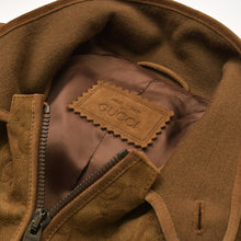 Load image into Gallery viewer, 極美品 GUCCI グッチ カーフジャケット 691063 カーフ ブラウン ジップアップ ブラック金具 中古 4b013480