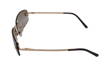 Load image into Gallery viewer, 極美品 CHANEL シャネル リムレス サングラス 4093-B c.125/13 サイズ56□16 130 ココマーク ラインストーン ブラウン ゴールド 中古 4b001356
