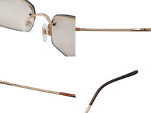Load image into Gallery viewer, 極美品 CHANEL シャネル リムレス サングラス 4093-B c.125/13 サイズ56□16 130 ココマーク ラインストーン ブラウン ゴールド 中古 4b001356