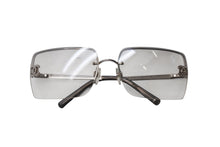 Load image into Gallery viewer, CHANEL シャネル リムレス サングラス 4092-B c.124/6I サイズ62□15 120 ココマーク ラインストーン グレー 良品 中古 4b001357
