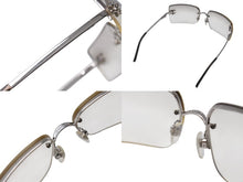 Load image into Gallery viewer, CHANEL シャネル リムレス サングラス 4092-B c.124/6I サイズ62□15 120 ココマーク ラインストーン グレー 良品 中古 4b001357