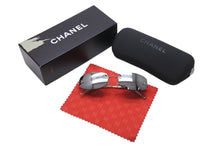 画像をギャラリービューアに読み込む, 極美品 CHANEL シャネル リムレス サングラス メガネ アイウェア ココマーク ライトグレー シルバー金具 サイズ54□19 中古 4b001358