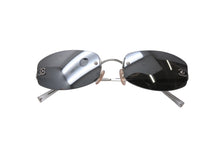 画像をギャラリービューアに読み込む, 極美品 CHANEL シャネル リムレス サングラス メガネ アイウェア ココマーク ライトグレー シルバー金具 サイズ54□19 中古 4b001358