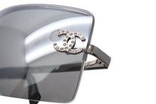 Load image into Gallery viewer, CHANEL シャネル リムレス サングラス 4092-B c.124/6I サイズ62□15 120 ココマーク ラインストーン グレー 美品 中古 4b001359