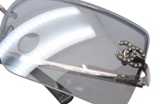 Load image into Gallery viewer, CHANEL シャネル リムレス サングラス 4092-B c.124/6I サイズ62□15 120 ココマーク ラインストーン グレー 美品 中古 4b001359