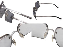 Load image into Gallery viewer, CHANEL シャネル リムレス サングラス 4092-B c.124/6I サイズ62□15 120 ココマーク ラインストーン グレー 美品 中古 4b001359