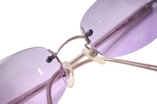 画像をギャラリービューアに読み込む, 極美品 CHANEL シャネル リムレス サングラス 4067 c.225/90 サイズ57□18 130 ココマーク パープル 中古 4b001360