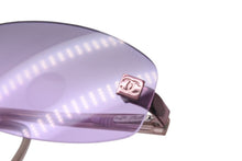 画像をギャラリービューアに読み込む, 極美品 CHANEL シャネル リムレス サングラス 4067 c.225/90 サイズ57□18 130 ココマーク パープル 中古 4b001360