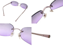 画像をギャラリービューアに読み込む, 極美品 CHANEL シャネル リムレス サングラス 4067 c.225/90 サイズ57□18 130 ココマーク パープル 中古 4b001360