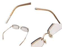 画像をギャラリービューアに読み込む, CHANEL シャネル リムレス サングラス メガネ ラインストーンココマーク 4093-B ブラウン ゴールド サイズ56□16 良品 中古 4b001361