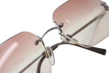 Load image into Gallery viewer, CHANEL シャネル リムレス サングラス 4017-D c.124/89 サイズ62□17 120 ココマーク ラインストーン ブラウン 美品 中古 4b001362