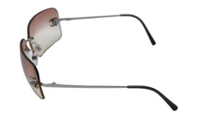 Load image into Gallery viewer, CHANEL シャネル リムレス サングラス 4017-D c.124/89 サイズ62□17 120 ココマーク ラインストーン ブラウン 美品 中古 4b001362